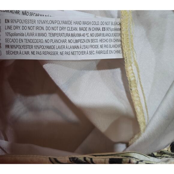 Forever 21 Contemporary Women’s yellow Tropical Floral A-Line Midi Skirt Small - Picture 7 of 9